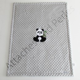 Couverture minky coton panda personnalisable - Attaches And Perles
