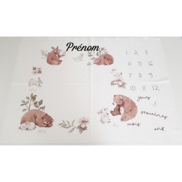 Tapis étape animaux foret personnalisable - Attaches And Perles