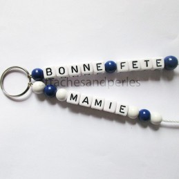 Porte-clés "Bonne fête mamie" - Attaches And Perles