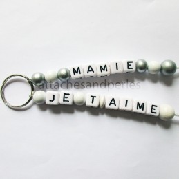 Porte-clés "Mamie je t'aime" - Attaches And Perles