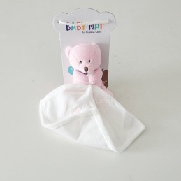 Doudou ourson rose personnalisable - Attaches And Perles
