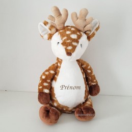 Peluche cerf personnalisable - Attaches And Perles